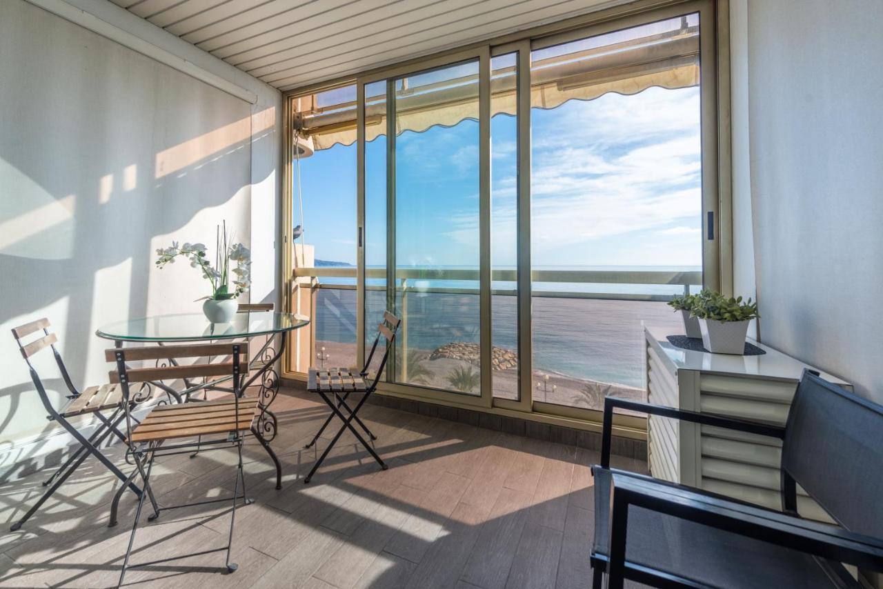 Sea Front - Panoramic Sea View Studio With Terrace Nizza Esterno foto